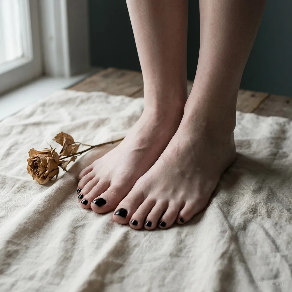Pale Feet, Black Polish